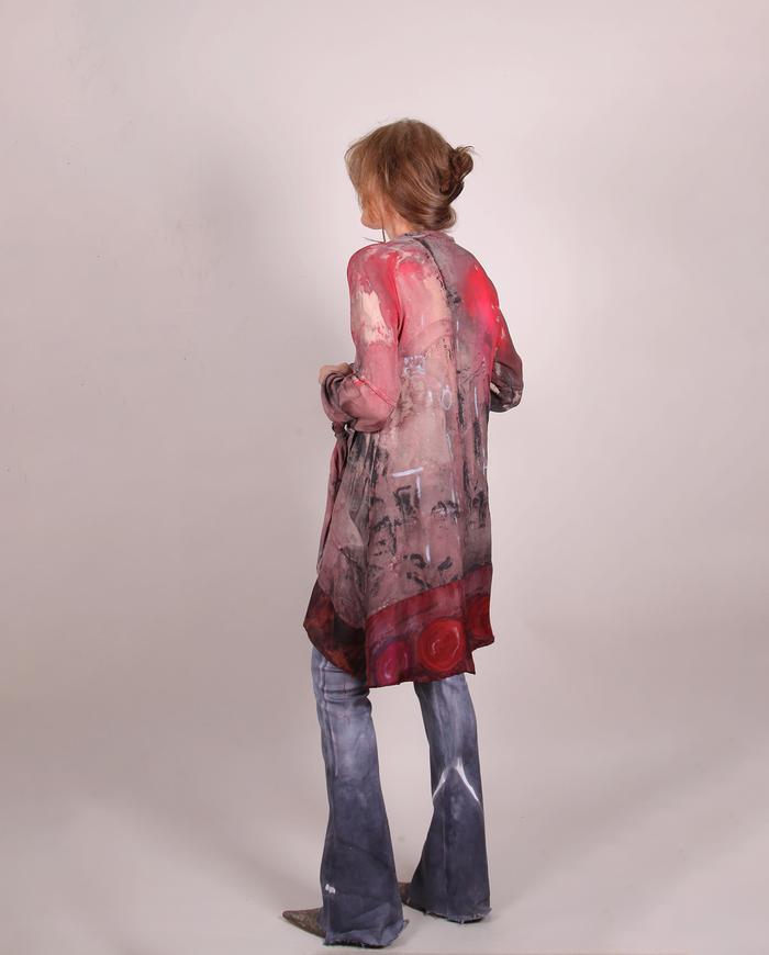 'pretty in crimson' soft silk tunic or dress
