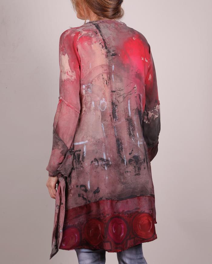 'pretty in crimson' soft silk tunic or dress