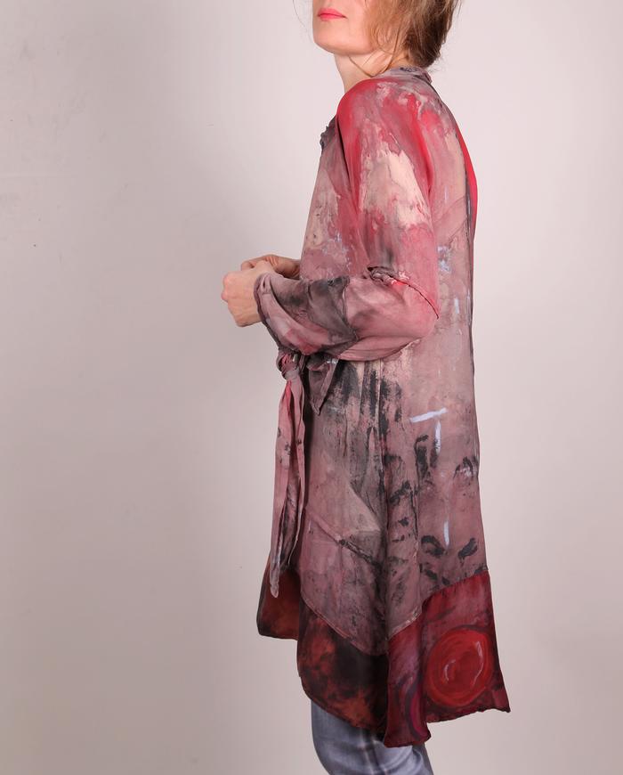 'pretty in crimson' soft silk tunic or dress