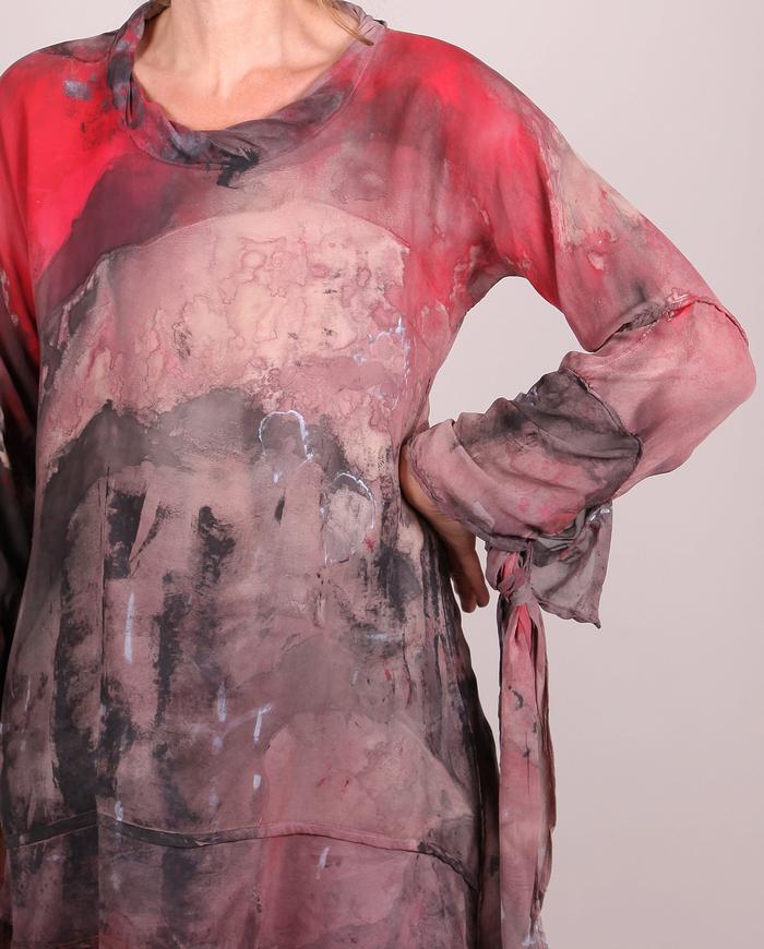 'pretty in crimson' soft silk tunic or dress