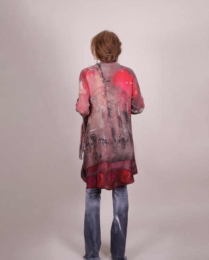 'pretty in crimson' soft silk tunic or dress