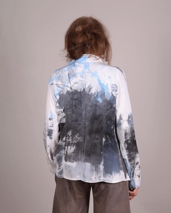 'out of the inky blue' thick crepe jacket
