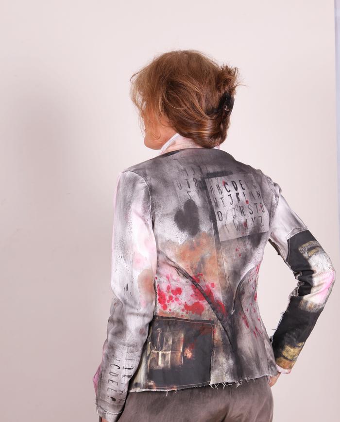'a weekend story' colorful fitted sculpted jacket