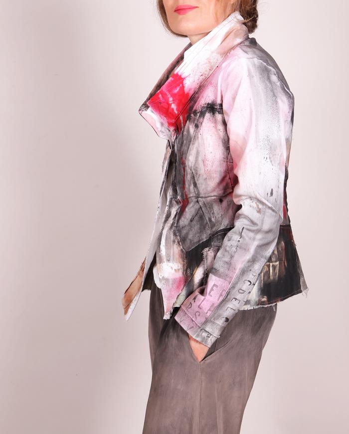 'a weekend story' colorful fitted sculpted jacket