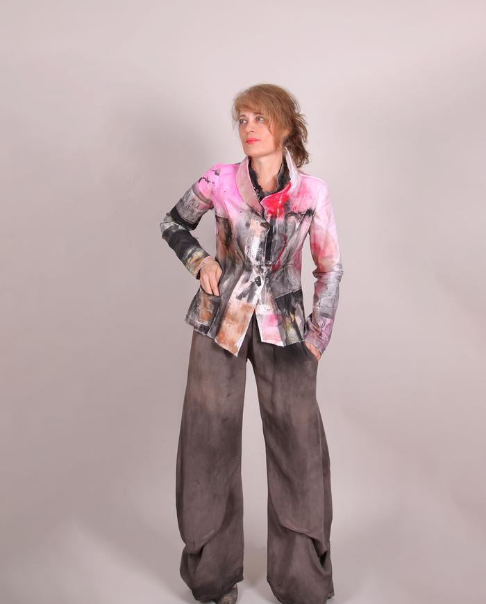 'a weekend story' colorful fitted sculpted jacket