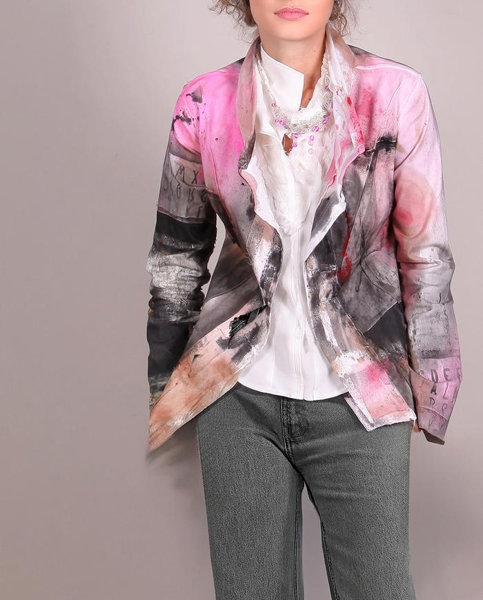 'a weekend story' colorful fitted sculpted jacket