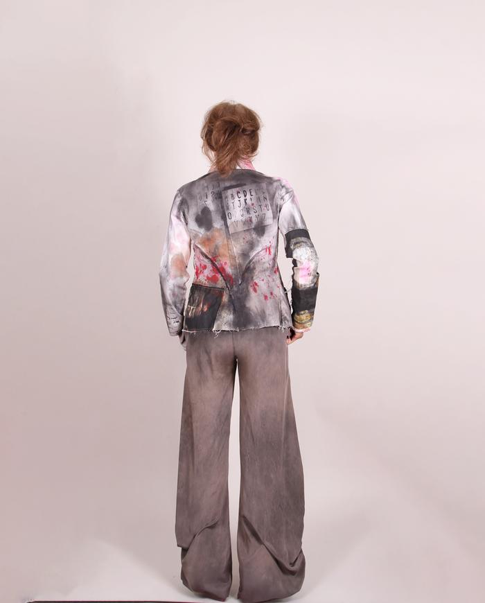 'a weekend story' colorful fitted sculpted jacket