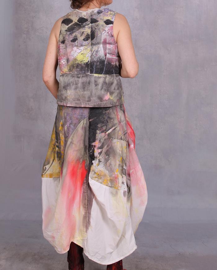 'endless smiles' asymmetrical full summer skirt