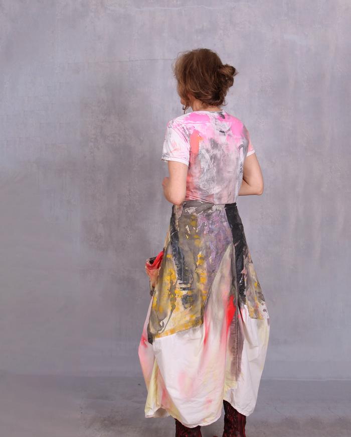 'endless smiles' asymmetrical full summer skirt