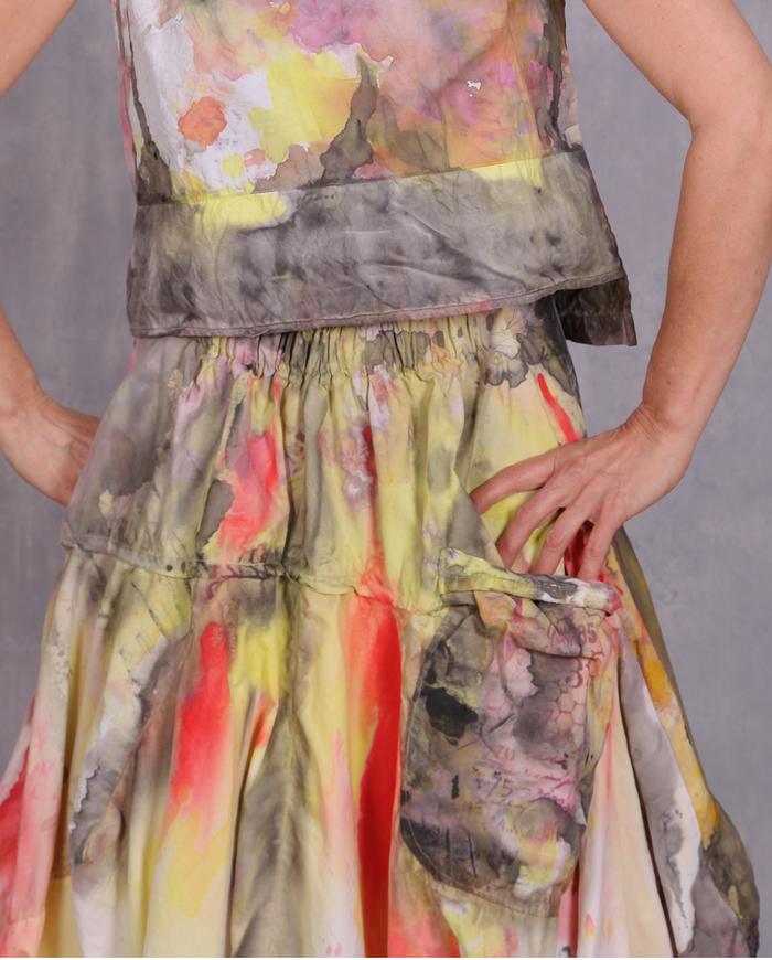 'endless smiles' asymmetrical full summer skirt