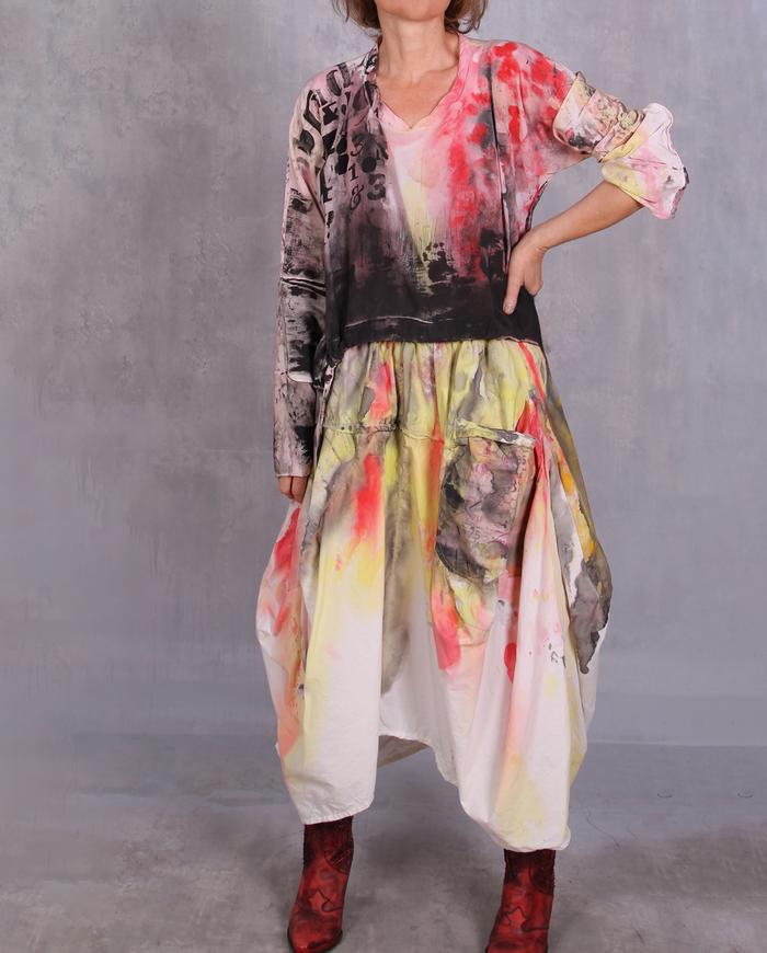 'endless smiles' asymmetrical full summer skirt