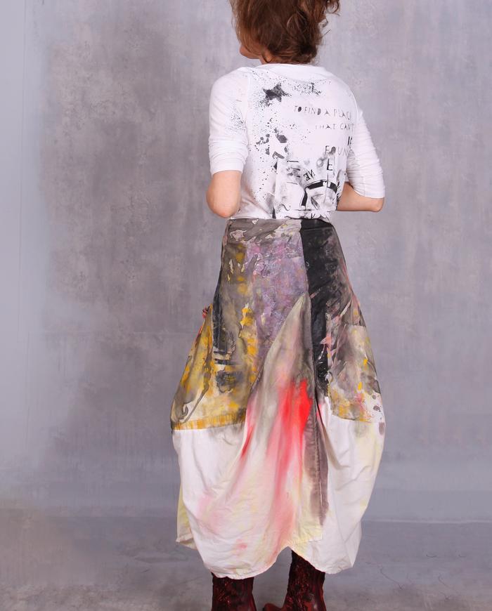 'endless smiles' asymmetrical full summer skirt