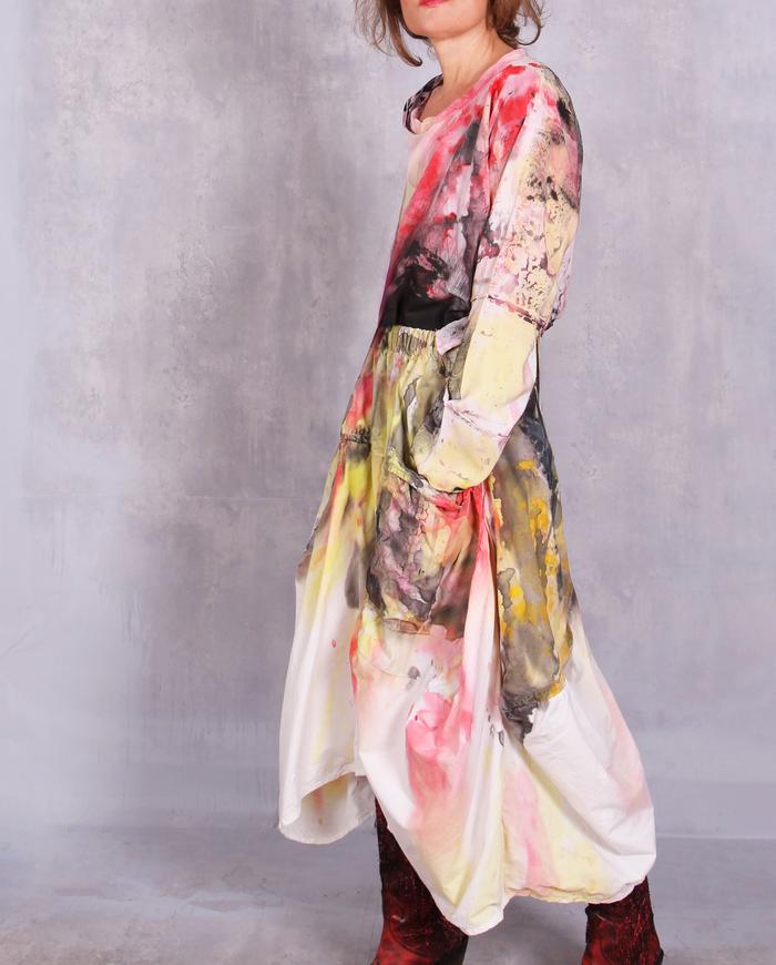 'endless smiles' asymmetrical full summer skirt
