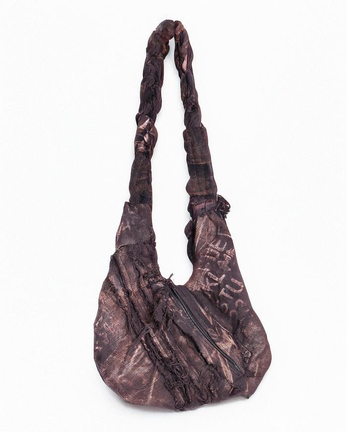 'a quilted moment' fiber art two-sided shoulder bag 