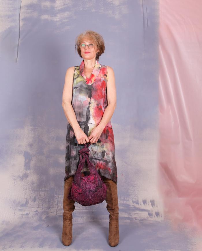 'so brightfully there' fully hand-textured fiber art purse