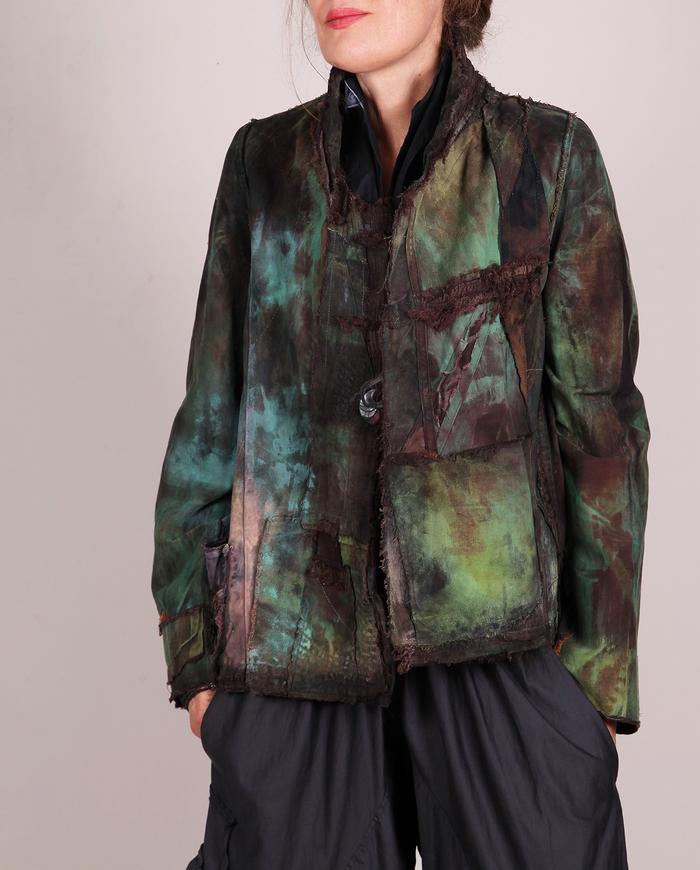 'when everything threads up' detailed brushed cotton jacket