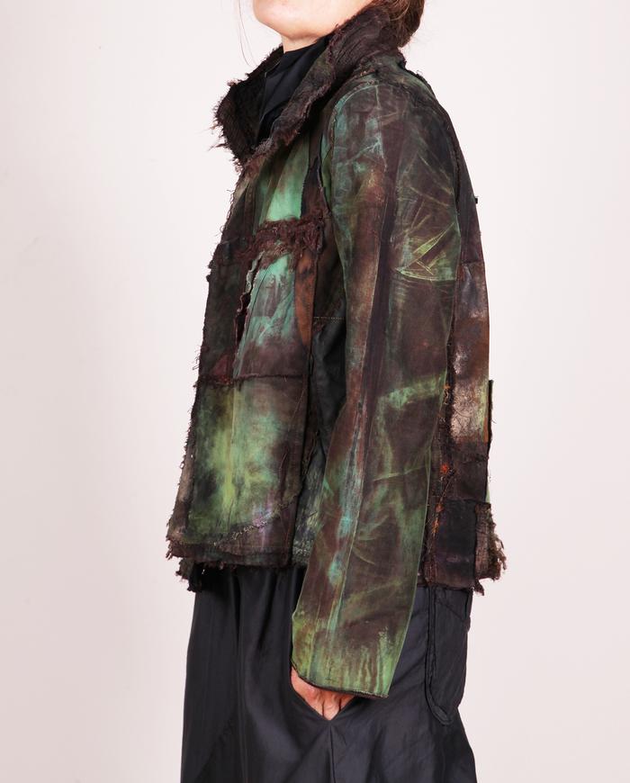 'when everything threads up' detailed brushed cotton jacket