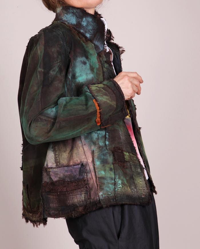 'when everything threads up' detailed brushed cotton jacket