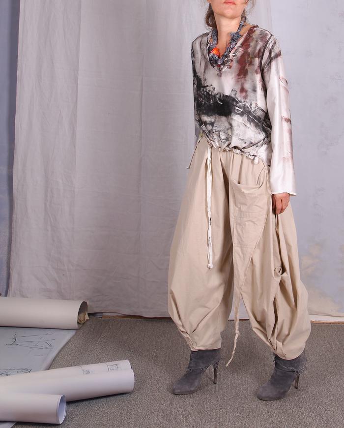 'daily blooming' neutral khaki cotton bloomers