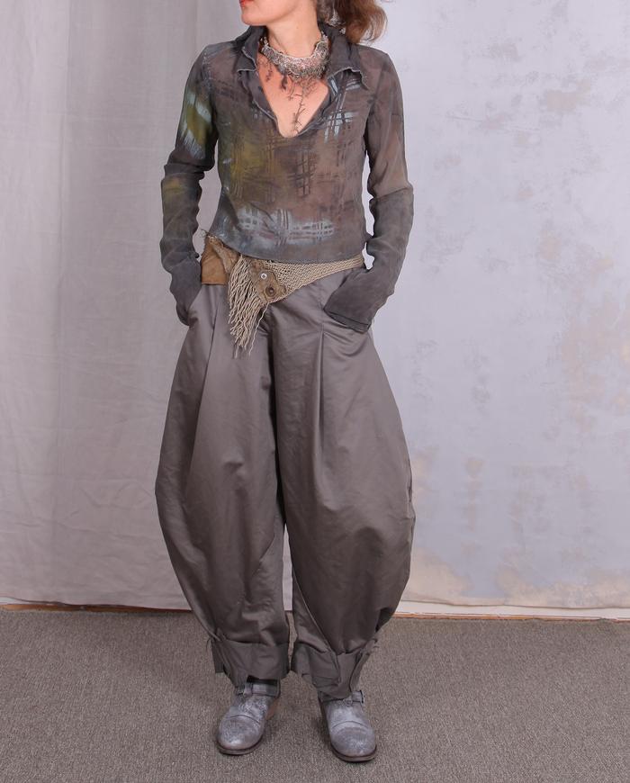 'from bloom to boom' exaggerated flared boomer pants
