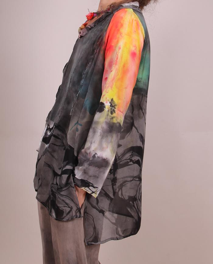 'like a perfect mixed drink' layered art blouse