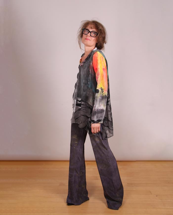 'like a perfect mixed drink' layered art blouse