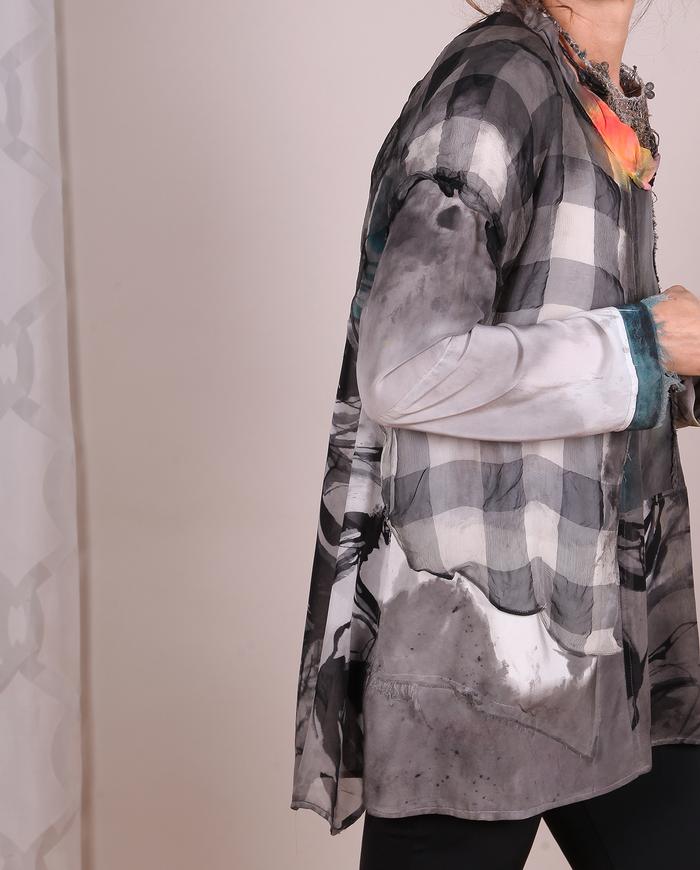 'like a perfect mixed drink' layered art blouse