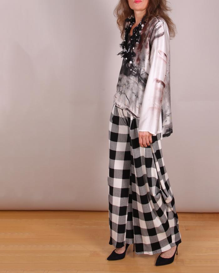 'checking it out' fluid soft knit pants