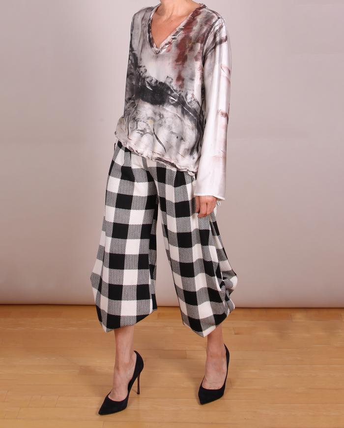 'checking it out' fluid soft knit pants