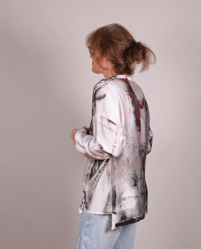 'many which way' reversible asymmetrical silk top