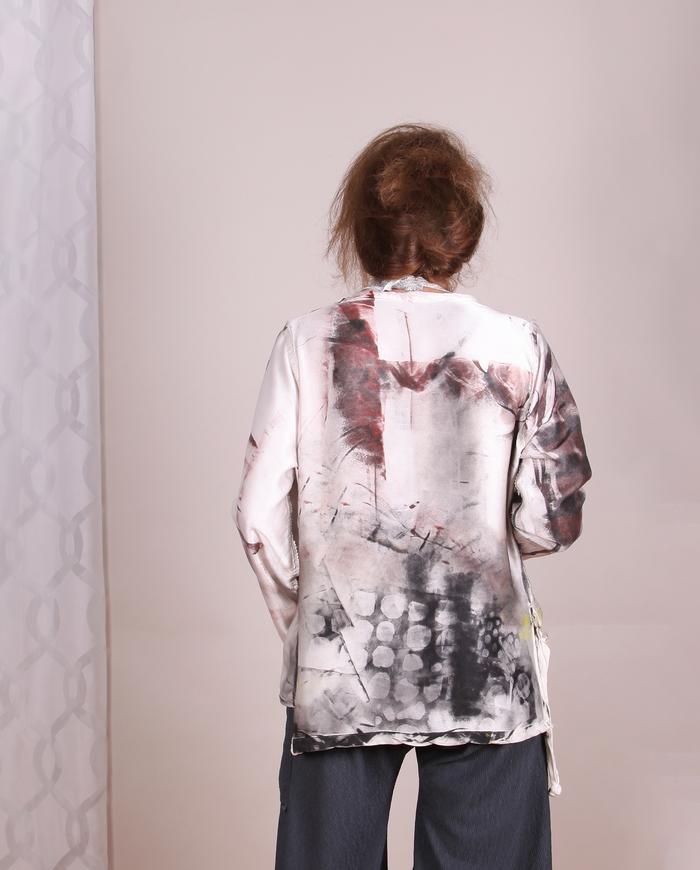 'many which way' reversible asymmetrical silk top
