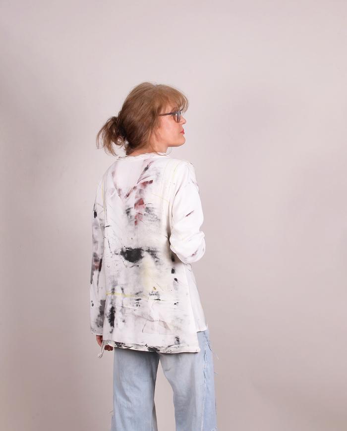 'many which way' reversible asymmetrical silk top