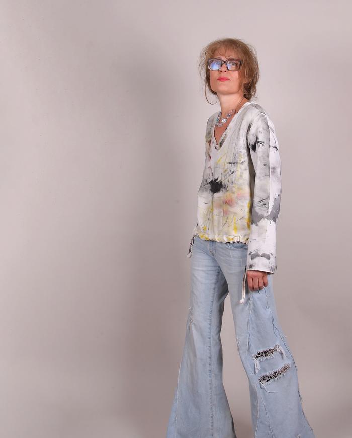 'many which way' reversible asymmetrical silk top
