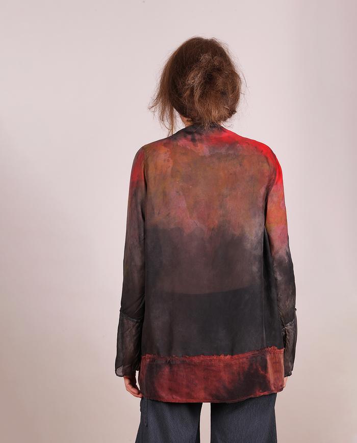 'tangled up in bright streaks' lightweight art blouse
