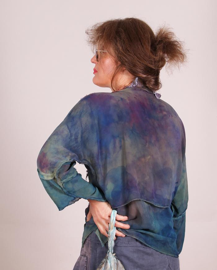'so soft it melts over you' double-layer silk georgette blouse