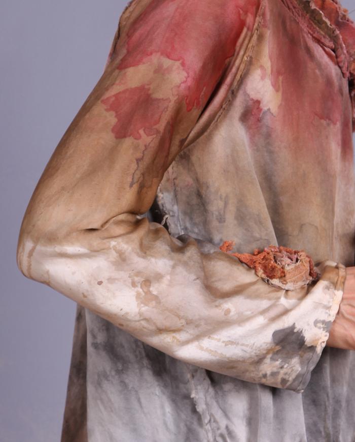 'feeling one with nature' detailed asymmetrical layering blouse