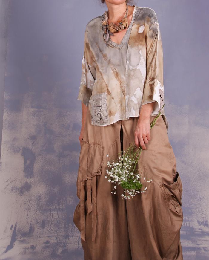 'no such thing as extra neutral' silk blouse