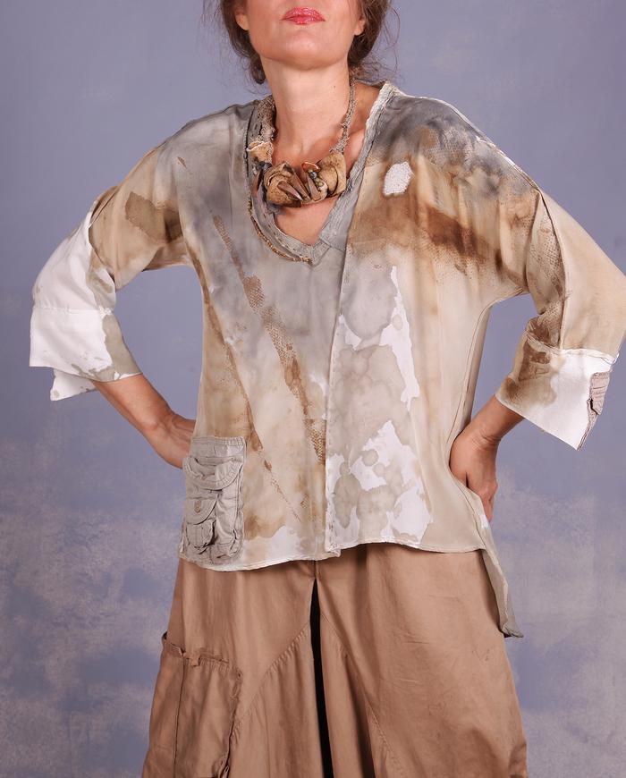'no such thing as extra neutral' silk blouse