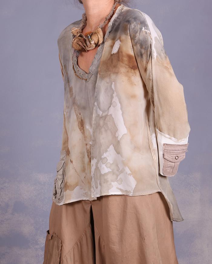 'no such thing as extra neutral' silk blouse