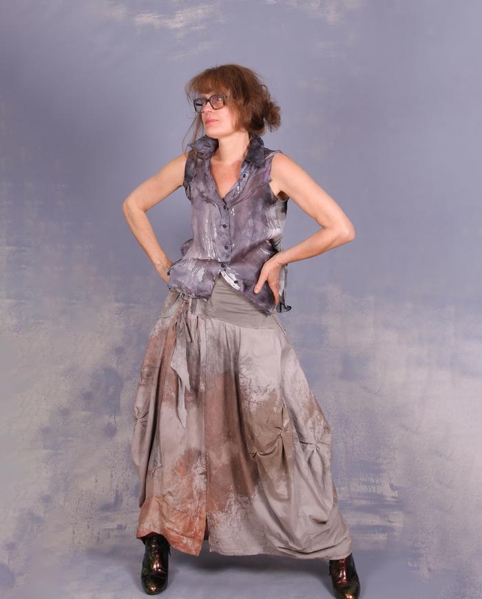 'angular storm be-coming' sculptural avant-garde blouse/vest