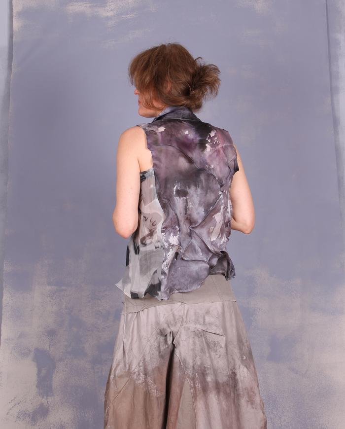 'angular storm be-coming' sculptural avant-garde blouse/vest