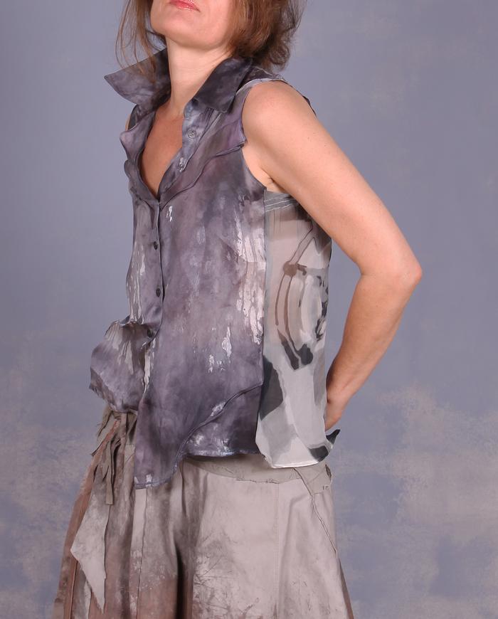 'angular storm be-coming' sculptural avant-garde blouse/vest