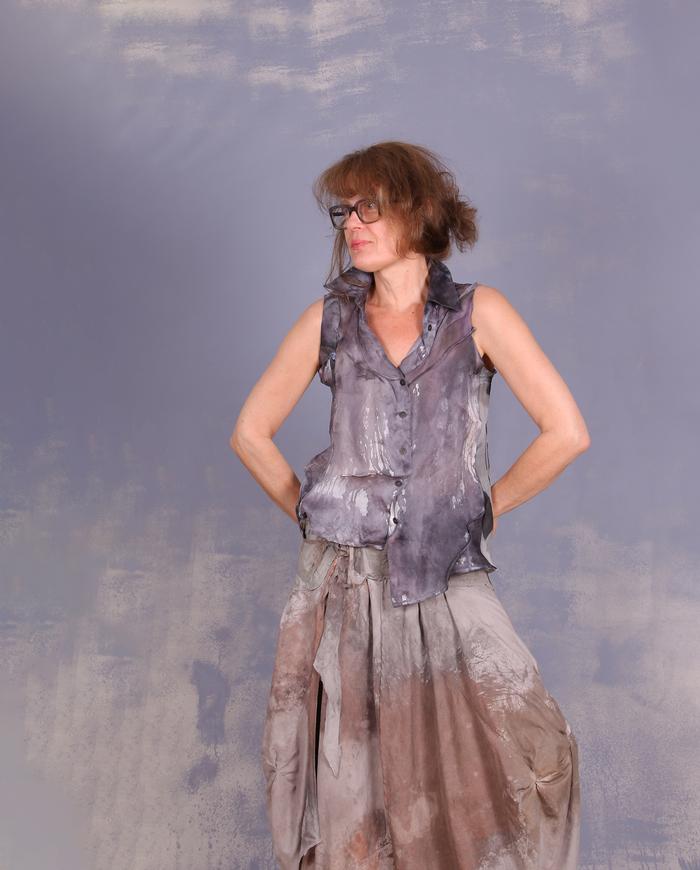 'angular storm be-coming' sculptural avant-garde blouse/vest