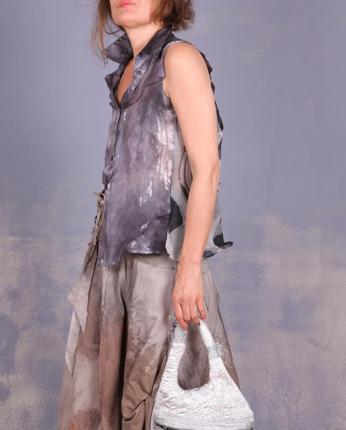 'angular storm be-coming' sculptural avant-garde blouse/vest