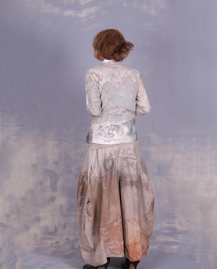 'swooshing through rocks' hand-painted full maxi skirt