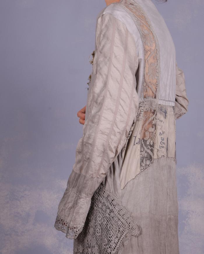 'modernly antique' mixed fabrics art tunic/dress