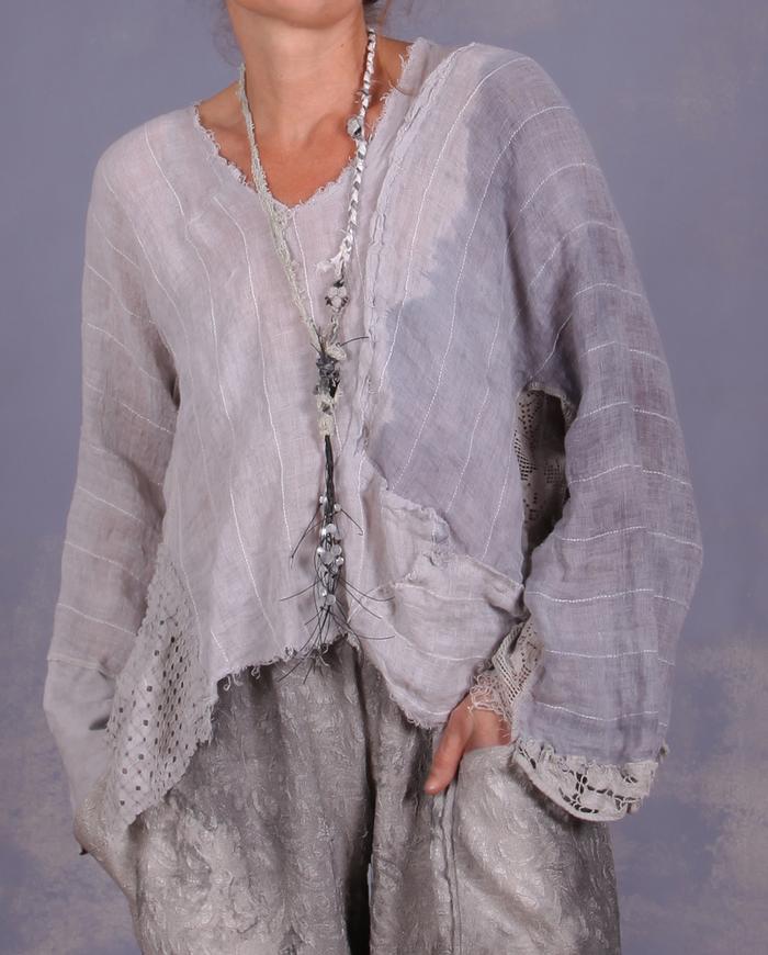 'de-lightfully versatile' European linen gauze summer blouse