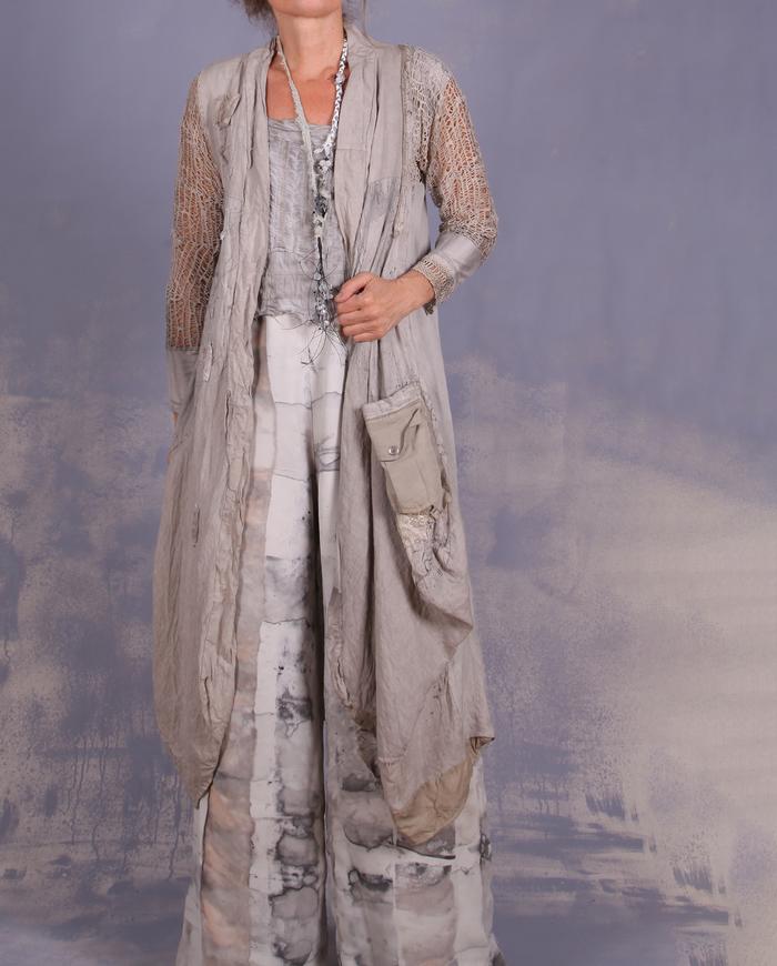 'through thick and thin' detailed artisanal coat