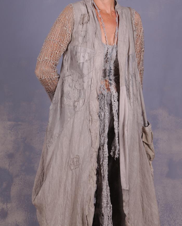 'through thick and thin' detailed artisanal coat