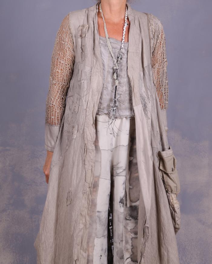'through thick and thin' detailed artisanal coat